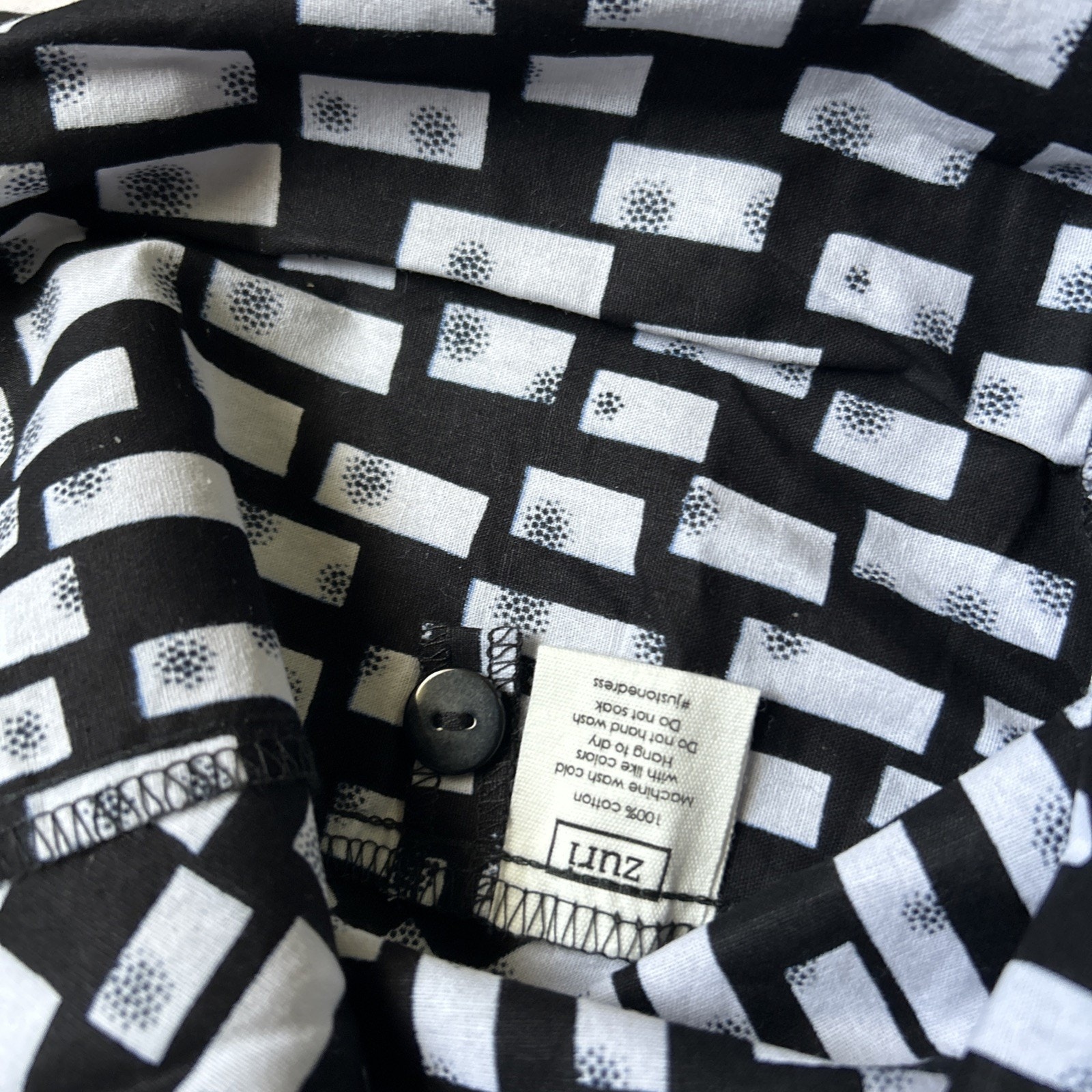 Brand New Zuri Sleeveless Maxi In Art Basil Black And White Shirt Dress 3x Long — image 3 of 6